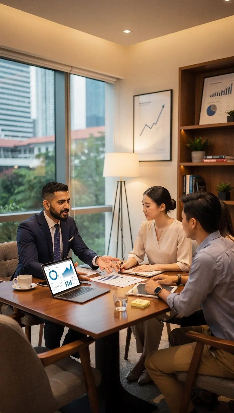 Professional business solutions illustration